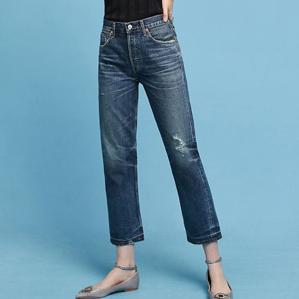 Citizens of Humanity High Rise Straight Leg Jeans
